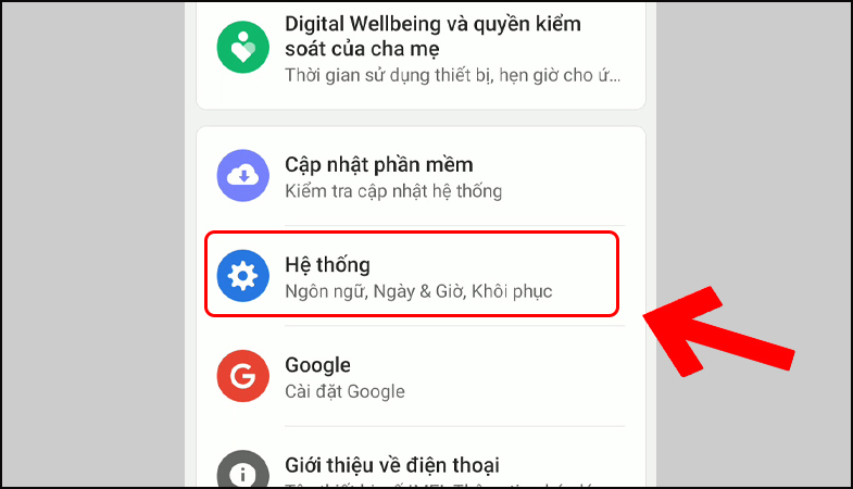 Đầu ti&ecirc;n h&atilde;y v&agrave;o Hệ thống